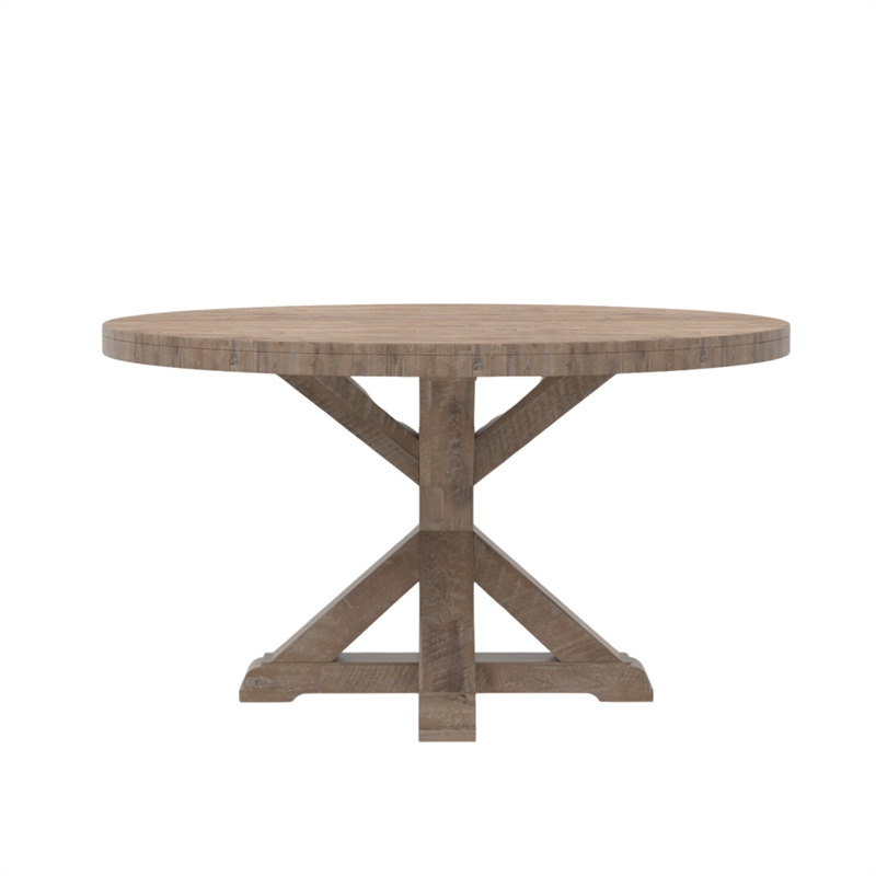 Alpine Furniture Newberry Round Wood Dining Table - Weathered Natural