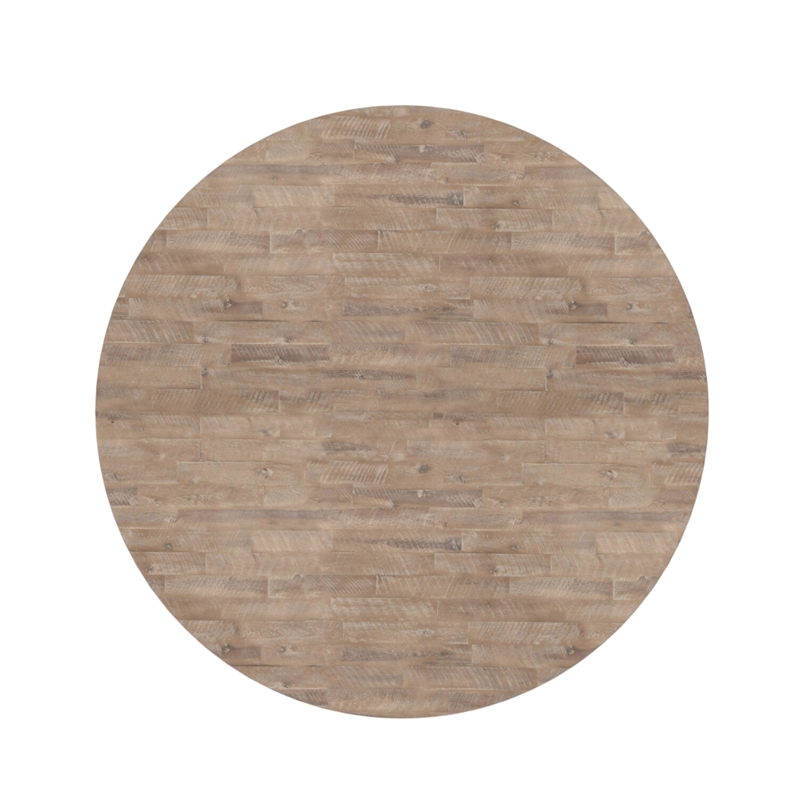 Alpine Furniture Newberry Round Wood Dining Table - Weathered Natural