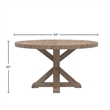Alpine Furniture Newberry Round Wood Dining Table - Weathered Natural