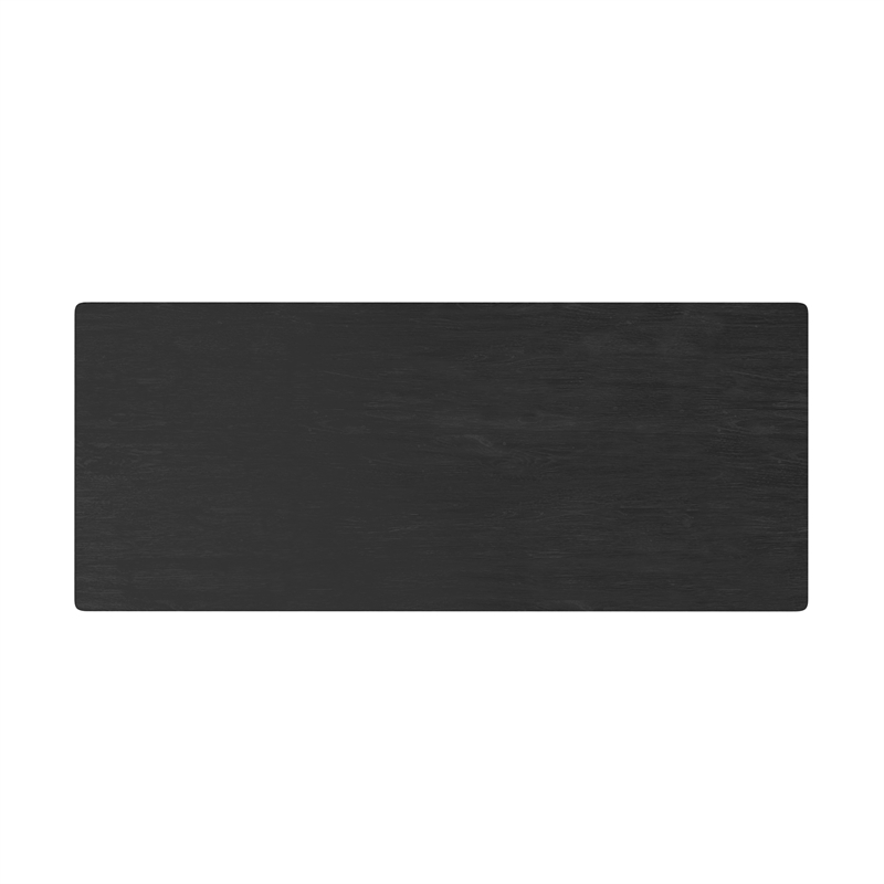 Alpine Furniture Cove Wood Rectangular Extension Dining Table - Vintage Black