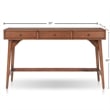 Alpine Furniture Flynn Wood Large Writing Desk - Chestnut Brown