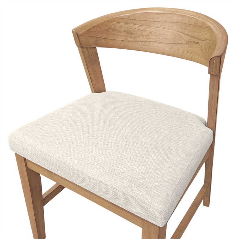 Alpine Furniture Cove Wood Back Dining Chairs - Set of 2 in Natural