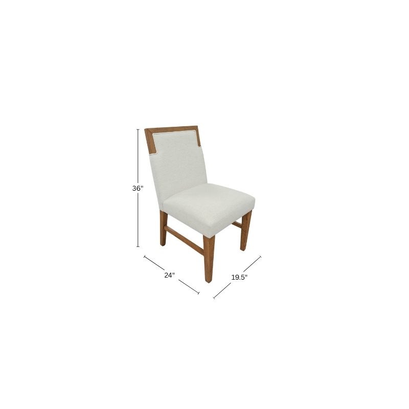 Alpine Furniture Donte Wood Set of 2 Side Dining Chairs - Oak Brown