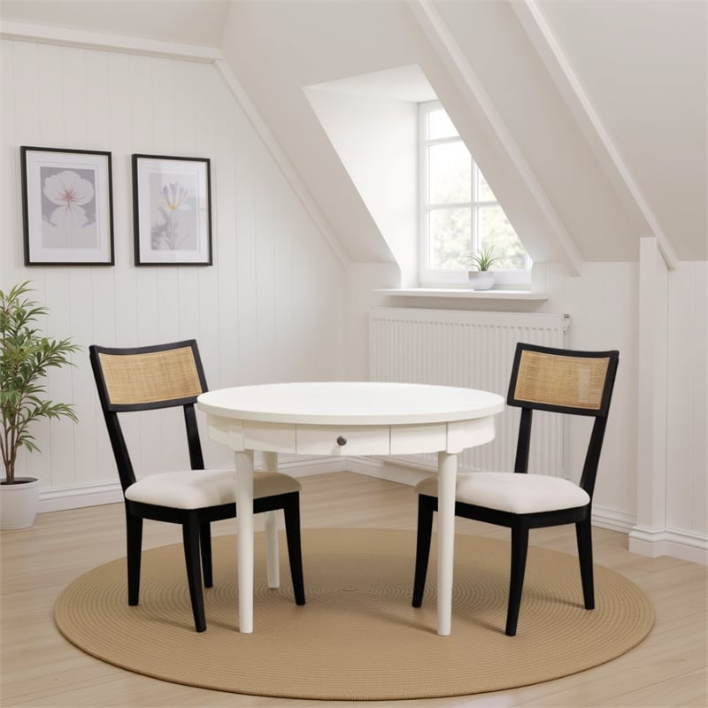 Alpine Furniture Oscar Set of 2 Dining Side Chairs - Black