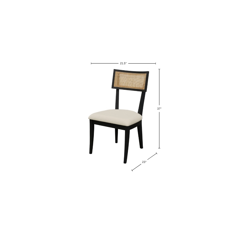 Alpine Furniture Oscar Set of 2 Dining Side Chairs - Black