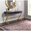 Allora Two Drawer Metal Desk in Blue