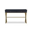 Allora Two Drawer Metal Desk in Blue