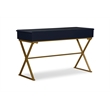 Allora Two Drawer Metal Desk in Blue