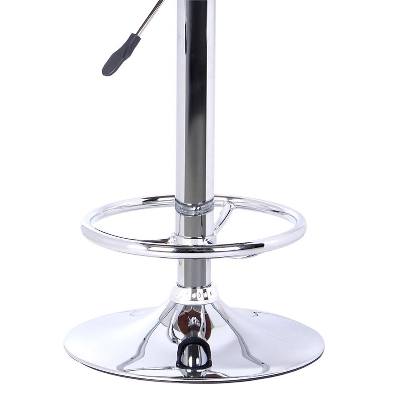 Allora Adjustable Faux Leather Adjustable Bar Stool in Cream