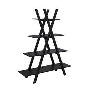 Allora &quotA&quot Frame Wood Bookshelf in Black