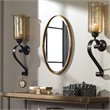 Allora Antique Oval Mirror in Gold