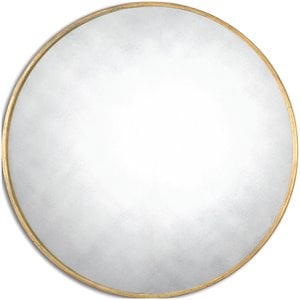 Allora Round Mirror in Gold