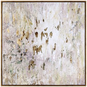 Allora Firwood Gold Leaf Canvas Rectangular Hand Painted 62&quot Unassembled