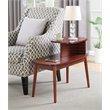 Allora Mid-Century MDF/Birch Veneer/Rubber Wood End Table in Mahogany