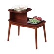 Allora Mid-Century MDF/Birch Veneer/Rubber Wood End Table in Mahogany