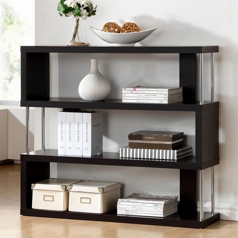 Allora 3 Shelf Bookcase in Dark Brown