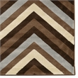 Allora 8' x 10' Power Loom Polypropylene Chevron Rug in Chocolate and Beige