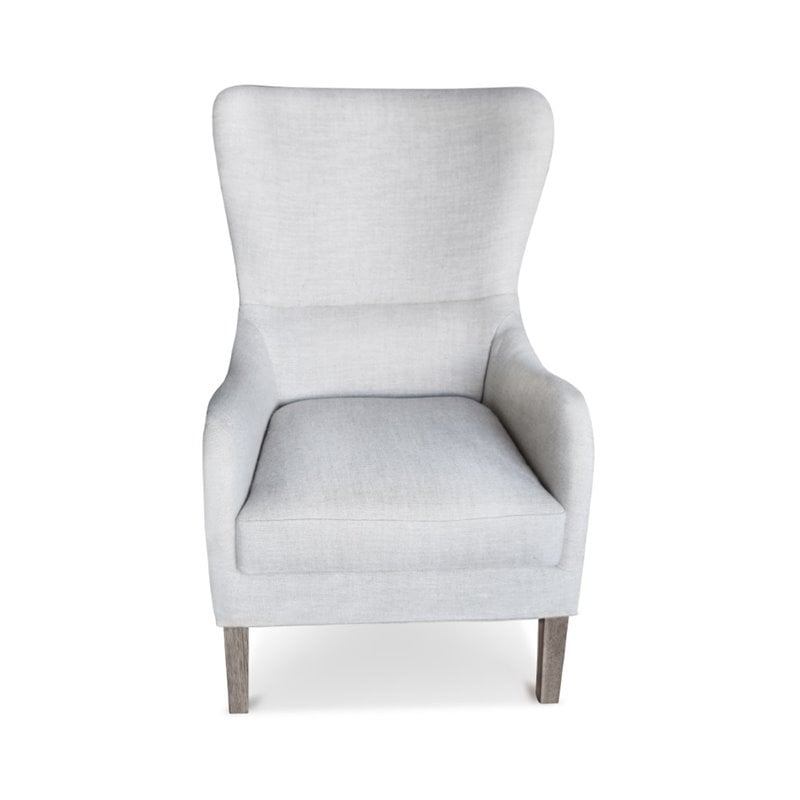 Allora Mid Century Wingback Accent Chair in Beige