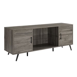 Allora Mid-Century Wood TV Stand for TVs up to 60&quot in Slate Gray