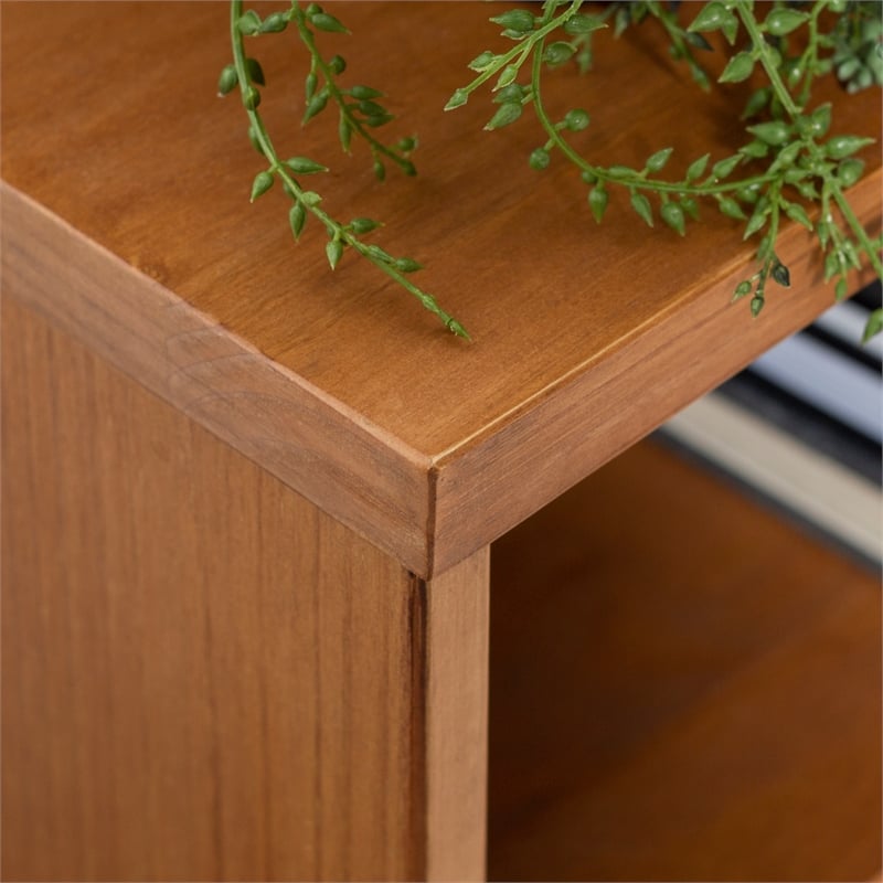 Allora Solid Pine Wood Caramel TV Stand Rectangular Cord Management 24