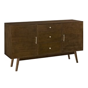 Allora Mid-Century Wood TV Console for TVs up to 60&quot in Walnut