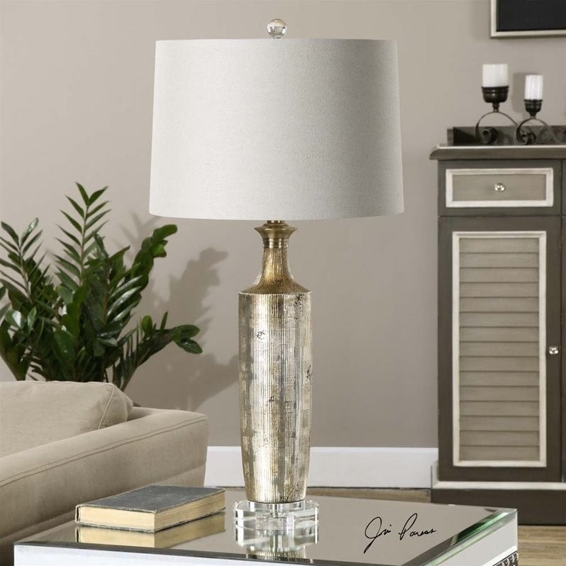 Allora 1-Light Ceramic and Metal Lamp in Metallic Bronze