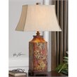 Allora 1-Light Engineered Wood Table Lamp in Burnished Walnut