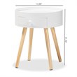 Allora Modern 1-Drawer Wood End Table in White