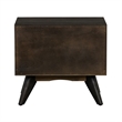 Allora Mid-Century 2 Drawer Nightstand in Brown