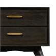 Allora Mid-Century 2 Drawer Nightstand in Brown