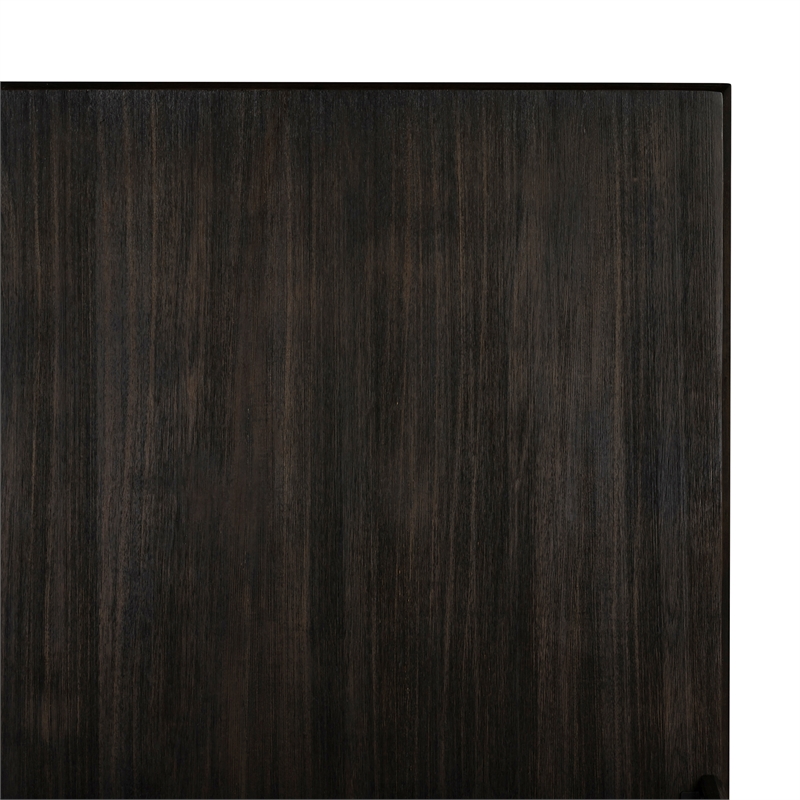 Allora Modern Wood Platform King Bed with Clearance Under The Bed in Brown