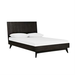 Allora Mid-Century Platform Queen Bed in Espresso