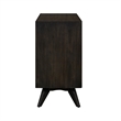Allora 6-Drawer Modern Wood Dresser with Antique Brass Accents in Brown