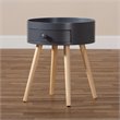 Allora Modern 1-Drawer Wood End Table in Gray