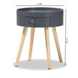 Allora Modern 1-Drawer Wood End Table in Gray