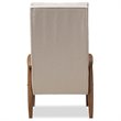 Allora Tufted Accent Chair in Light Beige and Brown