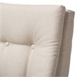Allora Tufted Accent Chair in Light Beige and Brown
