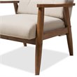 Allora Tufted Accent Chair in Light Beige and Brown