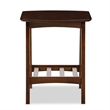 Allora Transitional End Table in Dark Walnut