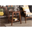 Allora Transitional End Table in Dark Walnut
