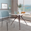 Allora Mid-Century Modern Dining Side Chair in Black