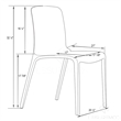 Allora Mid-Century Modern Dining Side Chair in Blue
