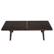 Allora Mid-Century Platform Bench in Dark Walnut