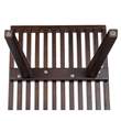 Allora Mid-Century Platform Bench in Dark Walnut