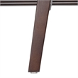 Allora Mid-Century Platform Bench in Dark Walnut