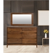 Allora Wood Walnut Dresser Rectangular Mid-Century 33.46