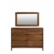 Allora Wood Walnut Dresser Rectangular Mid-Century 33.46