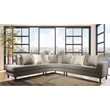 Allora Mid Century Left Hand Facing Sectional in Gray