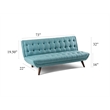 Allora Urban Mid Century Modern Tufted Living Room Sofa Bed in Blue