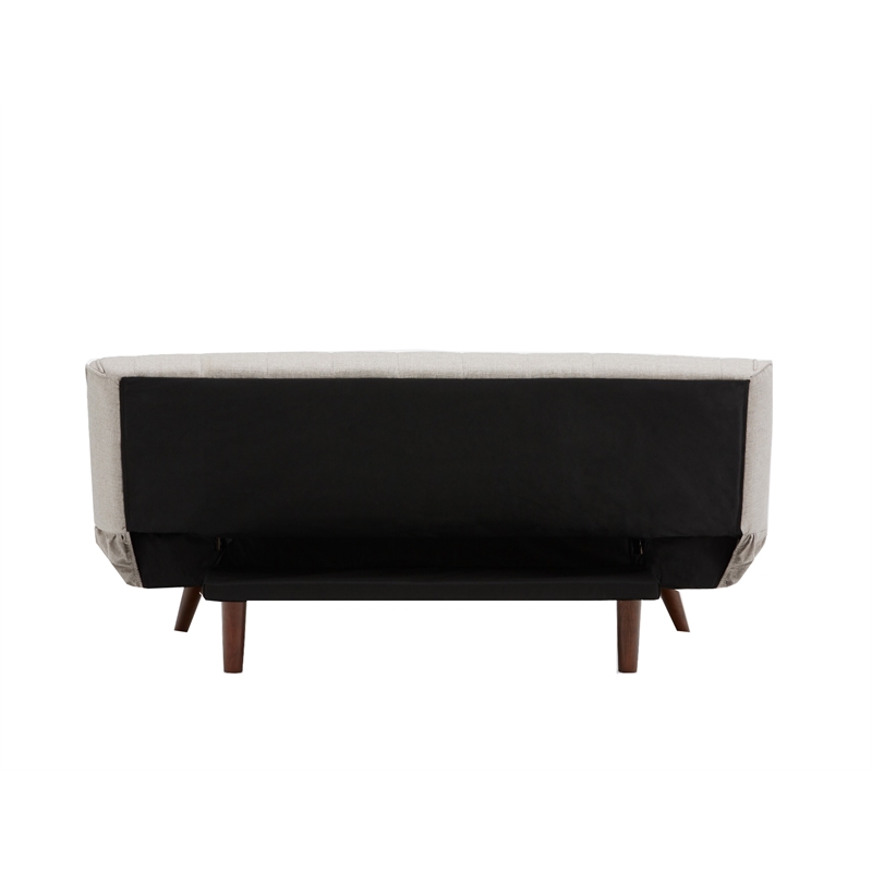Allora Mid Century Modern Tufted Sofa Bed in Beige